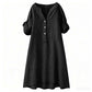 👚New arrival 50% OFF🧵Women's Casual V-Neck Button Down Tunic Dress