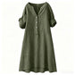 👚New arrival 50% OFF🧵Women's Casual V-Neck Button Down Tunic Dress