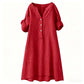 👚New arrival 50% OFF🧵Women's Casual V-Neck Button Down Tunic Dress
