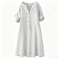 👚New arrival 50% OFF🧵Women's Casual V-Neck Button Down Tunic Dress