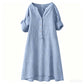👚New arrival 50% OFF🧵Women's Casual V-Neck Button Down Tunic Dress