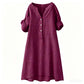 👚New arrival 50% OFF🧵Women's Casual V-Neck Button Down Tunic Dress