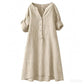 👚New arrival 50% OFF🧵Women's Casual V-Neck Button Down Tunic Dress