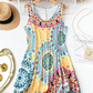 🌸Summer Hot Sale✨Casual Sleeveless A-Line Printed Summer Dress