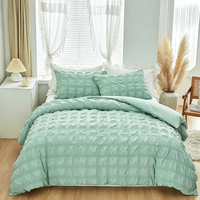 🛌✨ 3-Piece Pintuck Textured Duvet Cover Set – Sophisticated Elegance, Coordinated Look, Easy Care 🍃