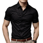 👔 40% OFF NOW!🖤 Men's Textured Black Shirt – Diamond Jacquard & Athletic Fit – Stylish Essential 🔥
