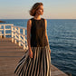 ☀️Summer Hot Sale✨Women's Sleeveless Top & Striped Skirt Set