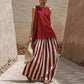 ☀️Summer Hot Sale✨Women's Sleeveless Top & Striped Skirt Set