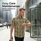 👔 40% OFF! 🍂 Men's Casual Plaid Short Sleeve Shirt – Classic Pattern, Relaxed Fit, Breathable Comfort ✨