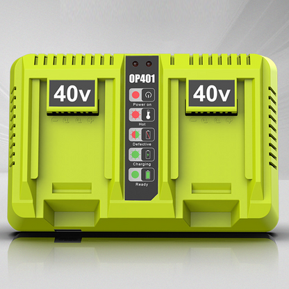 🔋Dual Port 40V Lithium Battery Charger for Power Tools⚡