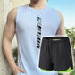 Men's Summer Athletic Quick-Drying Thin Tank Top & Loose-Fit Shorts Two-Piece Suit