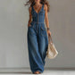 👖 50% OFF! ✨ Women's Denim Jumpsuit – Sleeveless, V-Neck, Wide-Leg 💫
