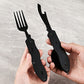 🍴50% OFF! ✨ 4-in-1 Folding Tableware Set – Compact, Stainless Steel, Multi-Tool ⛰️