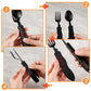 🍴50% OFF! ✨ 4-in-1 Folding Tableware Set – Compact, Stainless Steel, Multi-Tool ⛰️