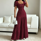 👗40% OFF！🌿Women's Square Neck Bodice & Maxi Skirt Set