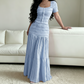 👗40% OFF！🌿Women's Square Neck Bodice & Maxi Skirt Set