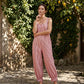 👒 40% OFF! ✨ Women's Striped Spaghetti Strap Jumpsuit – Relaxed, Breezy, Cotton 🌤️