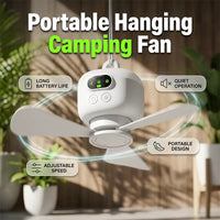🔥50% OFF! 🌬️ Rechargeable Ceiling Fan with LED Lights – Cool & Bright Anywhere ✨