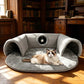 😻 40% OFF! 🛏️ Plush 2-in-1 Cat Tunnel Bed – Collapsible, scratch-resistant & cozy – combines hideaway tunnel with soft sleeping pad – perfect for play, rest & pouncing 🐾