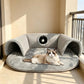 😻 40% OFF! 🛏️ Plush 2-in-1 Cat Tunnel Bed – Collapsible, scratch-resistant & cozy – combines hideaway tunnel with soft sleeping pad – perfect for play, rest & pouncing 🐾