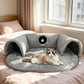 😻 40% OFF! 🛏️ Plush 2-in-1 Cat Tunnel Bed – Collapsible, scratch-resistant & cozy – combines hideaway tunnel with soft sleeping pad – perfect for play, rest & pouncing 🐾
