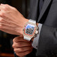 ⌚Men's Luxury barrel-shaped watch Rhinestone Embellished Watch