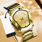 ⌚ 50% OFF! ✨ Men's Rhombus-Shaped Watch – Stainless Steel, Blue Dial, Elegant 🌀