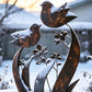 🐦Rustic Bird & Flower Metal Garden Stake