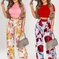 👕Women's Two-Piece Set – Fitted T-Shirt, Loose Pants, Casual 🌸