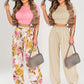👕Women's Two-Piece Set – Fitted T-Shirt, Loose Pants, Casual 🌸