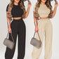 👕Women's Two-Piece Set – Fitted T-Shirt, Loose Pants, Casual 🌸
