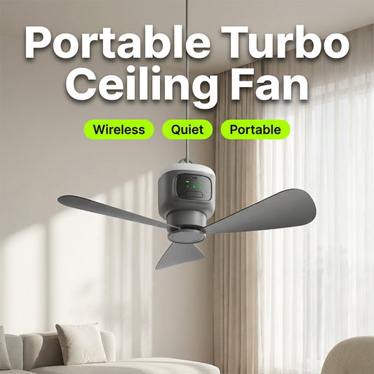 📢📢50% OFF !! ⏰ Rechargeable Hanging Fan with Light – Cordless, practical & perfect for home, camping and travel 🏠 ⛺ ✨