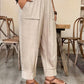 👖 50% OFF! ✨ Women's Cuffed Ankle Pants – Elastic Waist, Relaxed Fit, Patch Pockets 🌿