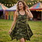 👗 40% OFF! ✨ Sleeveless Camouflage Dress – Asymmetrical Hem, Edgy Style, Unique 🍂