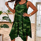 👗 40% OFF! ✨ Sleeveless Camouflage Dress – Asymmetrical Hem, Edgy Style, Unique 🍂