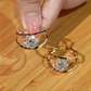 💎 Double Hoop Zirconia Earrings – Sparkling Ball, Lightweight, Secure Latch ✨