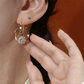 💎 Double Hoop Zirconia Earrings – Sparkling Ball, Lightweight, Secure Latch ✨