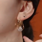 💎 Double Hoop Zirconia Earrings – Sparkling Ball, Lightweight, Secure Latch ✨