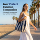 🏖️Classic Vertical Stripe Beach & Shopping Tote👜