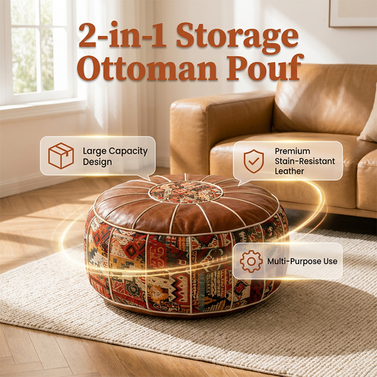 🛋️Multifunctional Storage Ottoman Pouf
