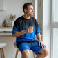 👕Men's Gradient Print T-Shirt & Shorts Set🌊