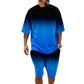 👕Men's Gradient Print T-Shirt & Shorts Set🌊