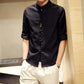 👔Men's Casual Linen Mandarin Collar Shirt🌿