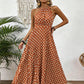 👗 50% OFF! ✨ Polka Dot Halter Neck Dress – Flowy, Flattering, Retro-Chic 🌼