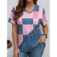 👕  Denim Print V-Neck Tee – Soft, Chic, Effortless Style 🌀