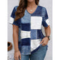 👕  Denim Print V-Neck Tee – Soft, Chic, Effortless Style 🌀