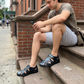 👞 40% OFF! ✨ Men's Closed-Toe Beach Sandals – Breathable, Cushioned, Hook-and-Loop 🌊