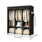 🧥 Easy‑to‑Assemble Portable Non‑Woven Fabric Wardrobe, Large‑Capacity Freestanding Closet, Sturdy Frame, Multi‑Compartment Storage for Clothes, Bedding & Household Items