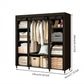 🧥 Easy‑to‑Assemble Portable Non‑Woven Fabric Wardrobe, Large‑Capacity Freestanding Closet, Sturdy Frame, Multi‑Compartment Storage for Clothes, Bedding & Household Items