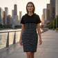 ✨Striped Hooded Midi Dress with Pockets
